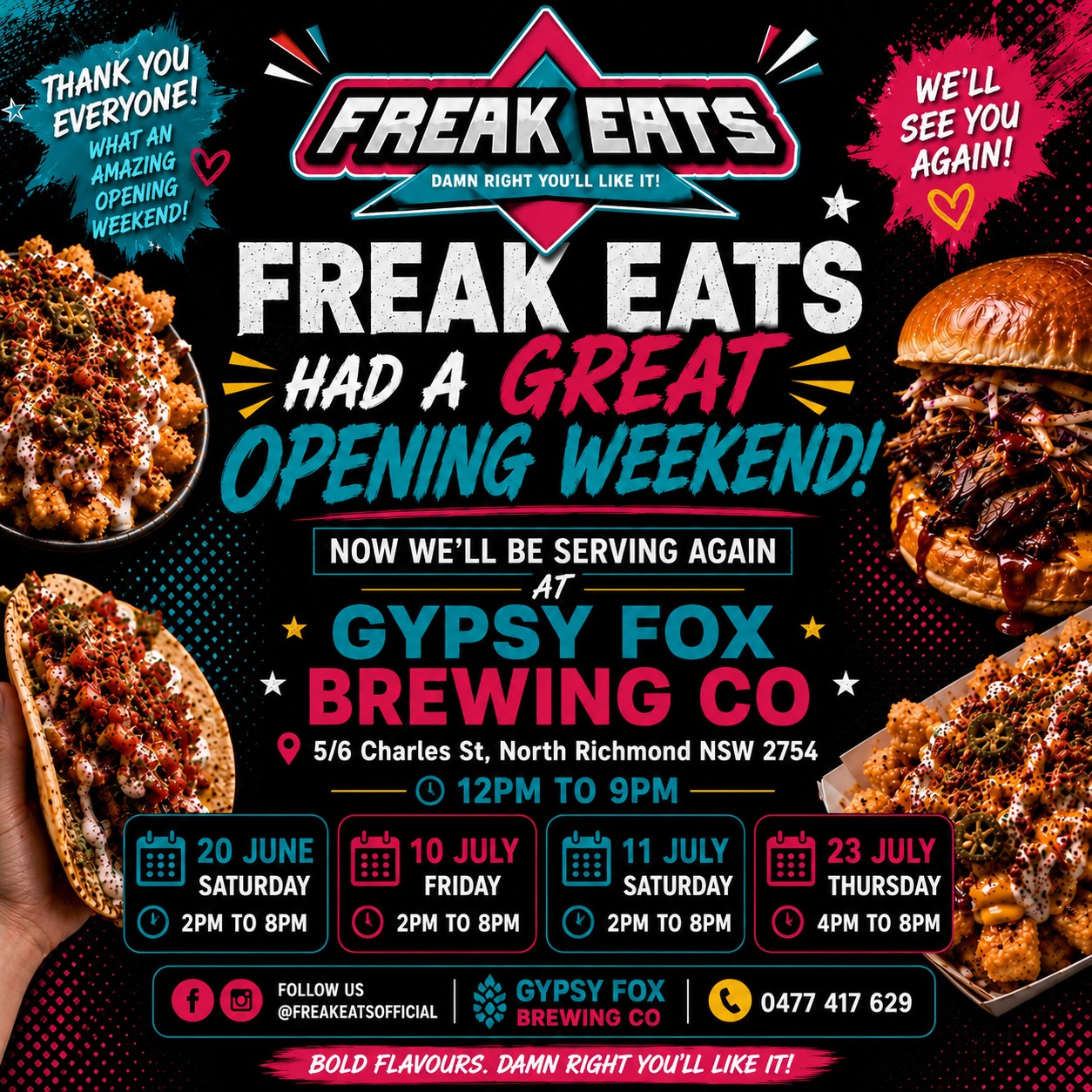 Freak Eats at Gypsy Fox Brewing Co