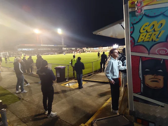 Freak Eats truck at a night football game - Freak Eats
