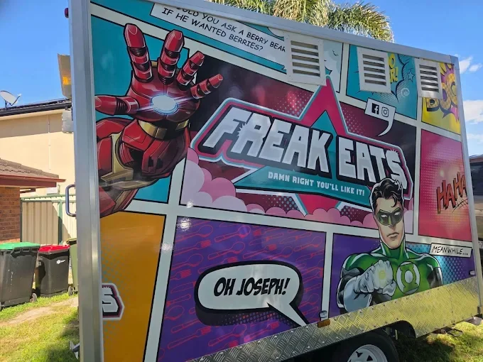 Freak Eats food truck comic-style wrap - Freak Eats food truck gallery