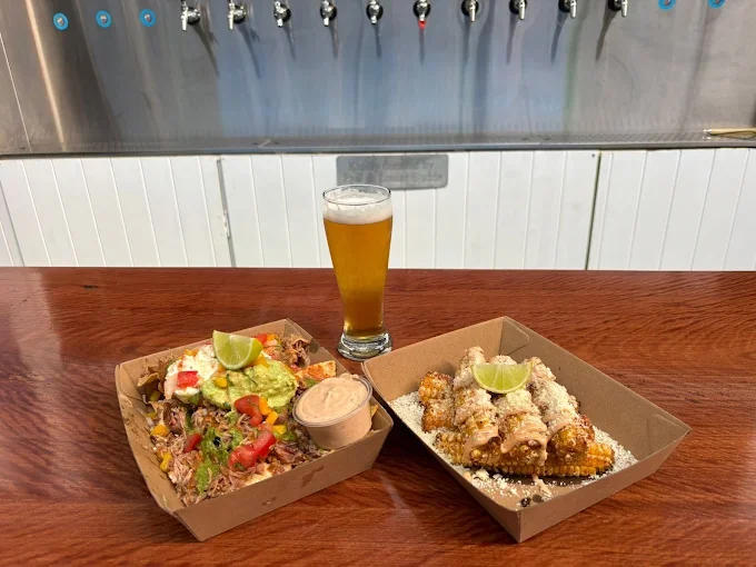 Freak Eats bowl and nachos with a beer - Freak Eats food truck gallery