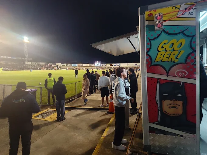 Crowd at the Freak Eats truck on game night - Freak Eats