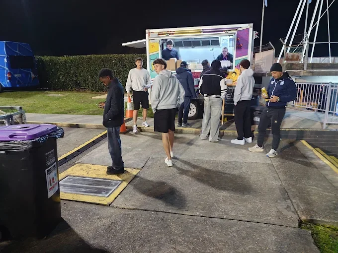 Customers lining up at the Freak Eats truck - Freak Eats
