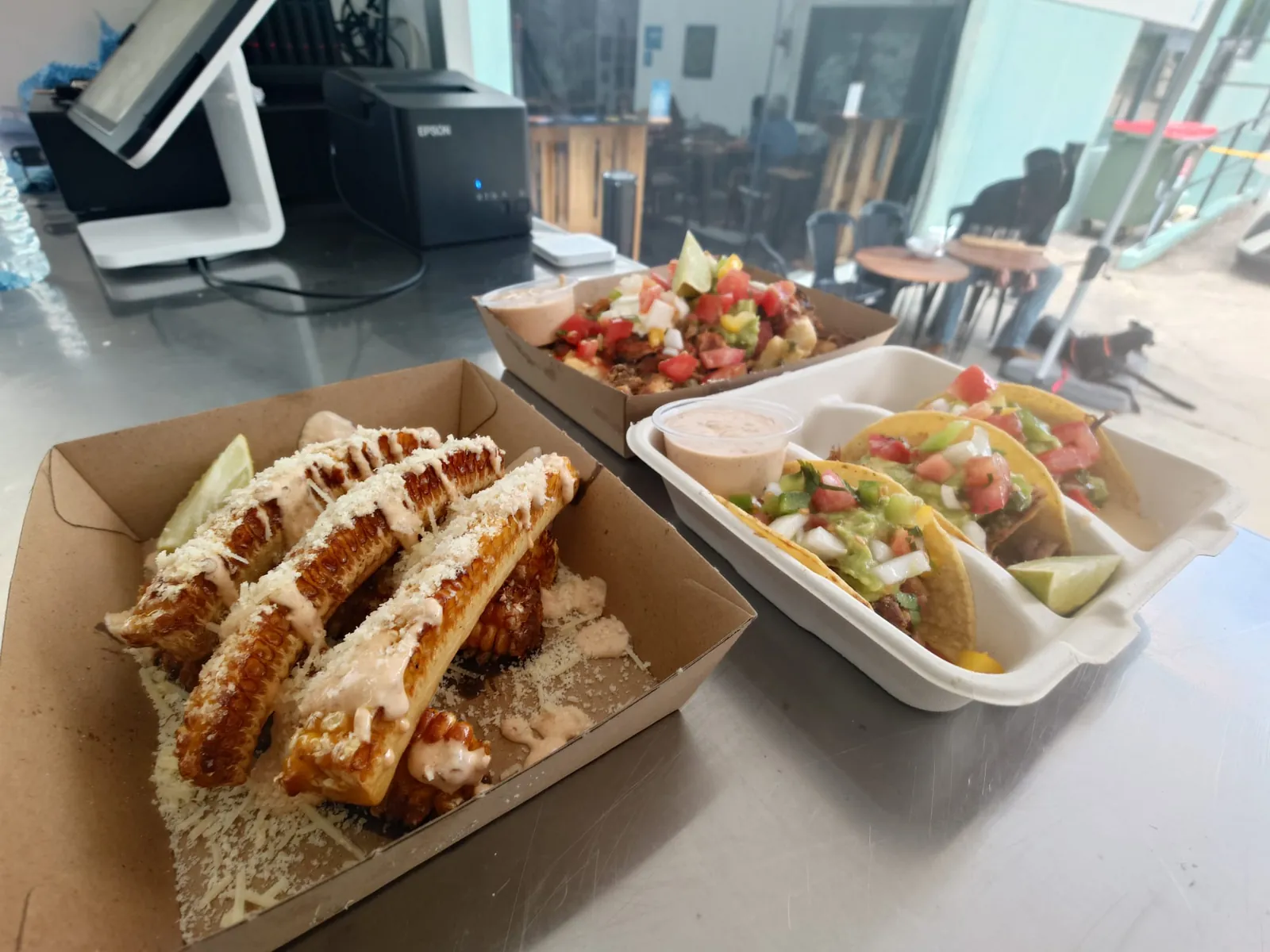 Corn ribs and tacos from the Freak Eats food truck