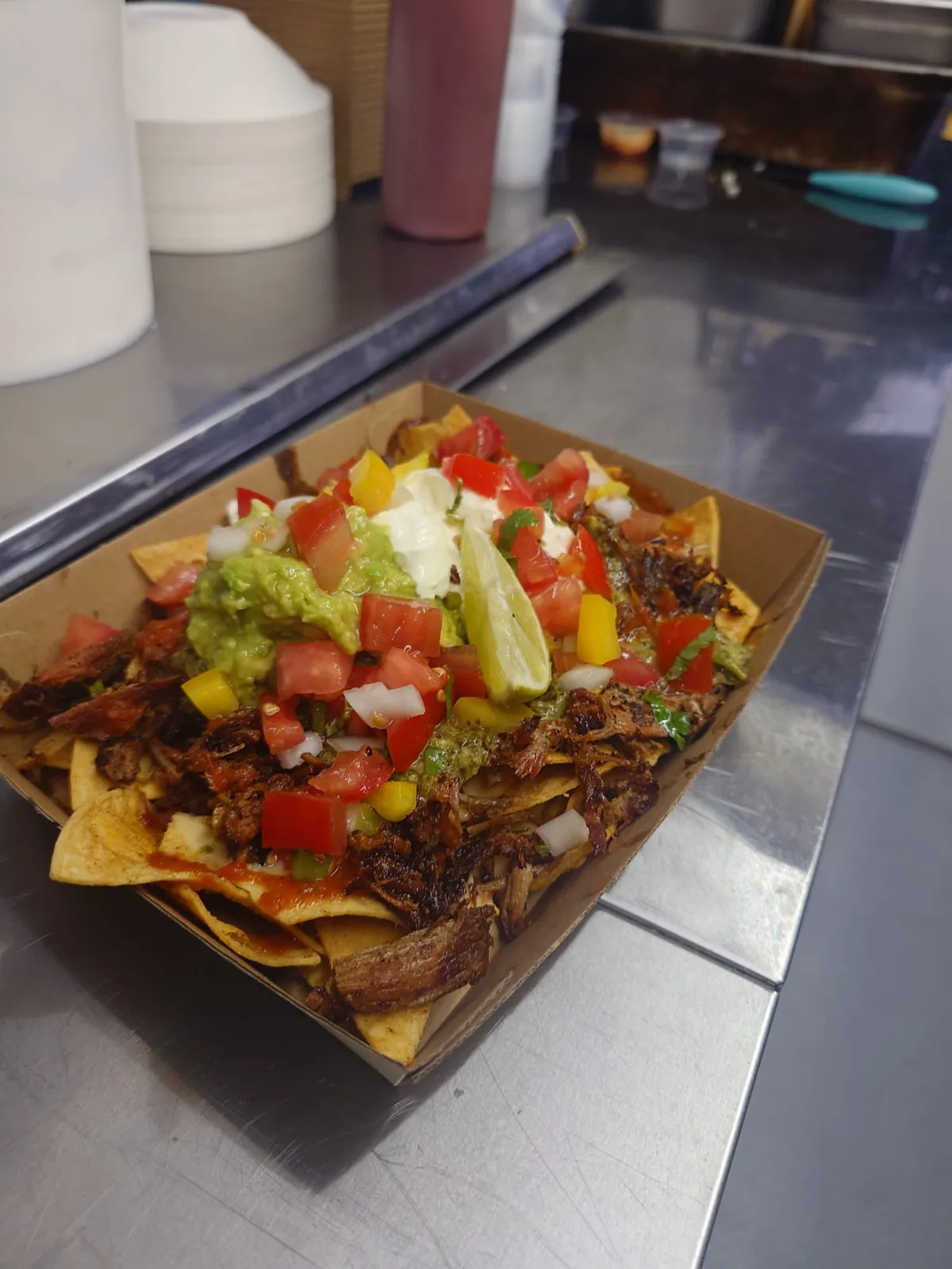 Loaded nachos from the Freak Eats food truck
