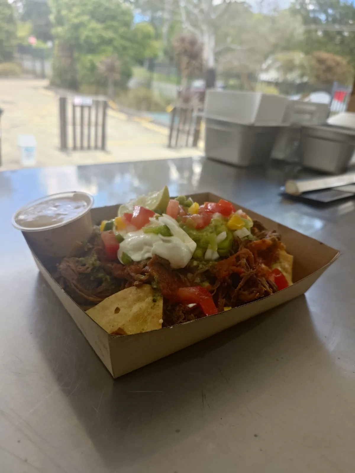 Loaded nachos from the Freak Eats food truck