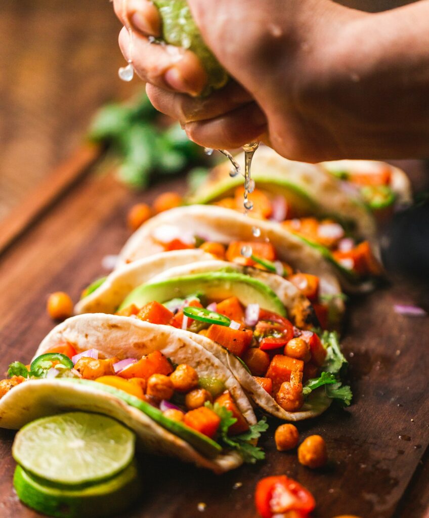 Tacos served at a Sydney food truck hire event